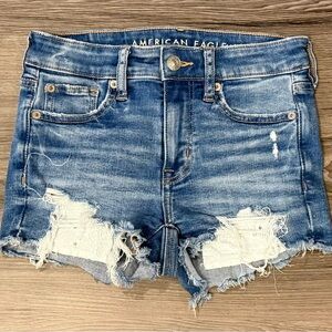 American Eagle Outfitters Distressed Jean Shorts, Size 000
